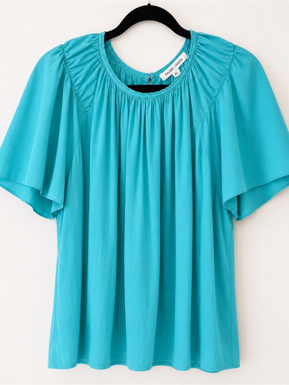 Rose & Olive Turquoise Blouse - Size XL